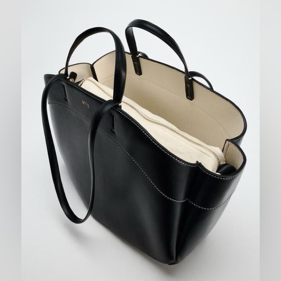 Zara 6096/410 Viral Black Tote Bag - Picture 5 of 9